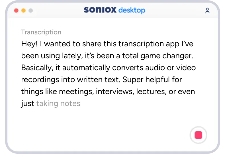 Soniox App how to Smart Scribe on desktop