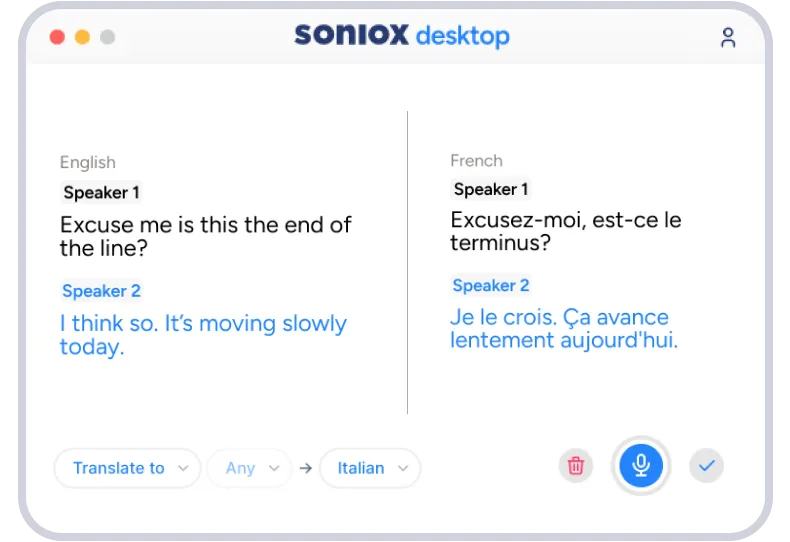 Soniox App how to use Translator on desktop